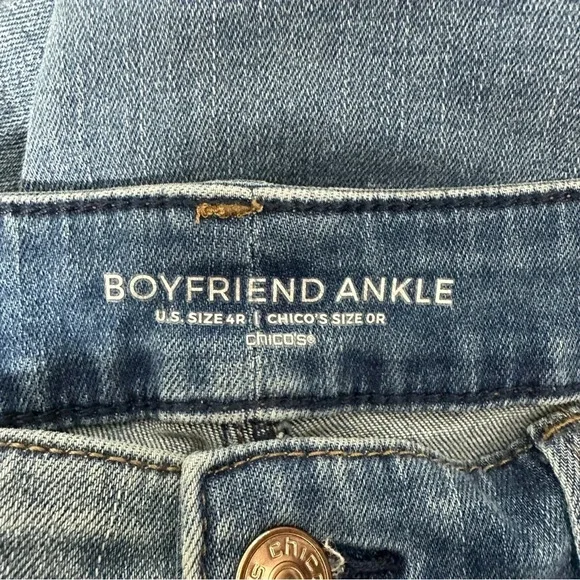 Chico’s Boyfriend Ankle Medium Wash Jeans - Picture 9 of 11